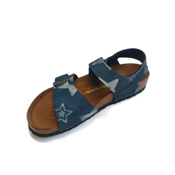 Birkenstock Womens New York Kinder Birko-Flor Sandals Blue EU 33 US L2 NARROW - Picture 4 of 9